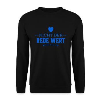 das ist nicht der Rede wert - Unisex Pullover - Schwarz - Vorne - Alina (178cm) & Michal (187cm)