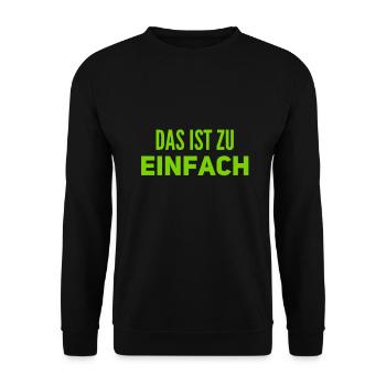 zu einfach - Unisex Pullover - Schwarz - Vorne - Alina (178cm) & Michal (187cm)
