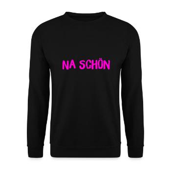 na schön - Unisex Pullover - Schwarz - Vorne - Alina (178cm) & Michal (187cm)