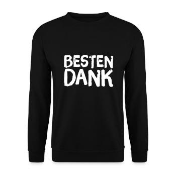 ich danke dir - Unisex Pullover - Schwarz - Vorne - Alina (178cm) & Michal (187cm)