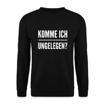 soll ich gehen? - Unisex Pullover - Schwarz - Vorne - Alina (178cm) & Michal (187cm)