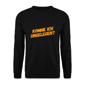 soll ich wieder gehen? - Unisex Pullover - Schwarz - Vorne - Alina (178cm) & Michal (187cm)