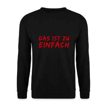 wie einfach - Unisex Pullover - Schwarz - Vorne - Alina (178cm) & Michal (187cm)