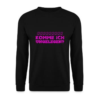passt es gerade? - Unisex Pullover - Schwarz - Vorne - Alina (178cm) & Michal (187cm)