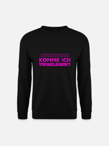 passt es gerade? - Unisex Pullover - Schwarz