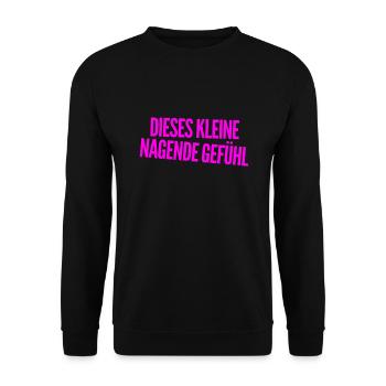 dieses nagende Gefühl - Unisex Pullover - Schwarz - Vorne - Alina (178cm) & Michal (187cm)