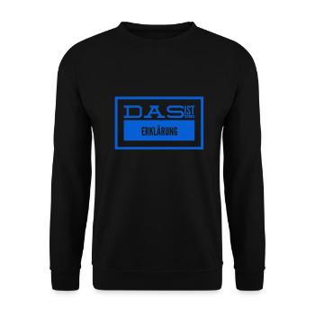 so sieht eine Erklärung aus - Unisex Pullover - Schwarz - Vorne - Alina (178cm) & Michal (187cm)