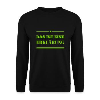 das erklärt einiges - Unisex Pullover - Schwarz - Vorne - Alina (178cm) & Michal (187cm)