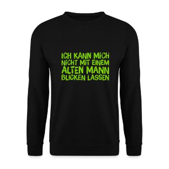 das will ich nicht - Unisex Pullover - Schwarz - Vorne - Alina (178cm) & Michal (187cm)