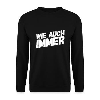 es ist egal - Unisex Pullover - Schwarz - Vorne - Alina (178cm) & Michal (187cm)
