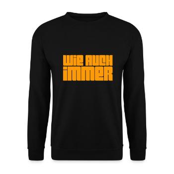 wie auch immer - Unisex Pullover - Schwarz - Vorne - Alina (178cm) & Michal (187cm)