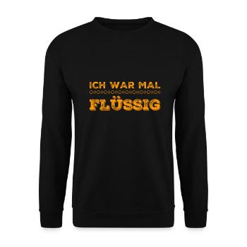 ich hatte mal Geld - Unisex Pullover - Schwarz - Vorne - Alina (178cm) & Michal (187cm)