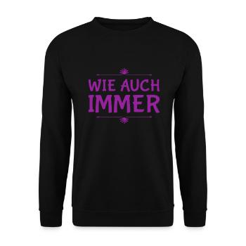 von mir aus ok - Unisex Pullover - Schwarz - Vorne - Alina (178cm) & Michal (187cm)
