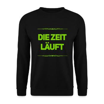 es muss schnell gehen - Unisex Pullover - Schwarz - Vorne - Alina (178cm) & Michal (187cm)