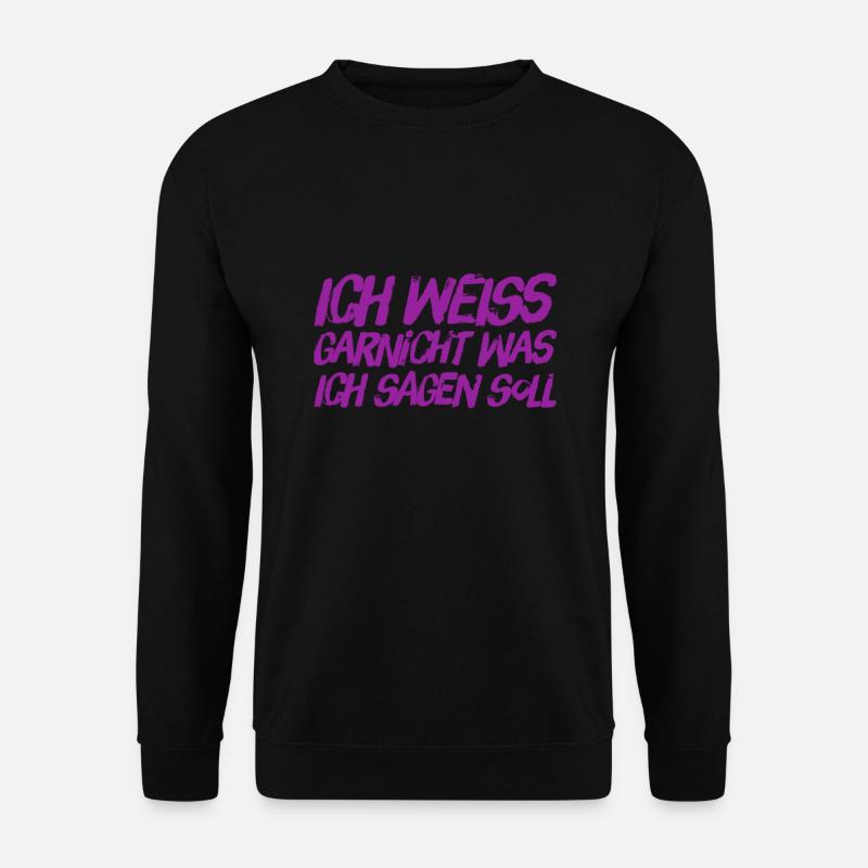 mir fehlen die Worte - Unisex Pullover - Schwarz