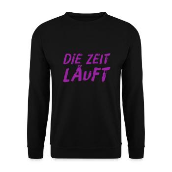 ich schau auf die Uhr - Unisex Pullover - Schwarz - Vorne - Alina (178cm) & Michal (187cm)