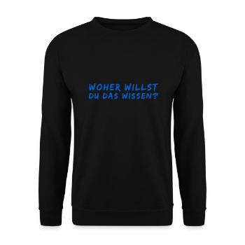 wie meinst du das - Unisex Pullover - Schwarz - Vorne - Alina (178cm) & Michal (187cm)