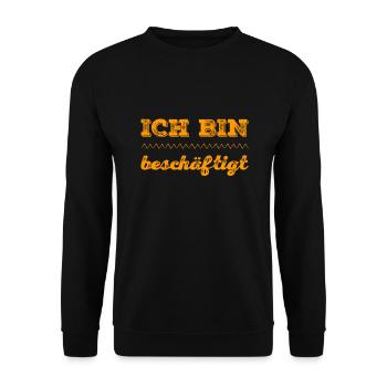 ich habe keine Zeit - Unisex Pullover - Schwarz - Vorne - Alina (178cm) & Michal (187cm)