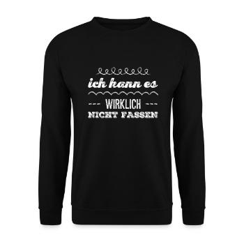 ich kann es nicht glauben - Unisex Pullover - Schwarz - Vorne - Alina (178cm) & Michal (187cm)