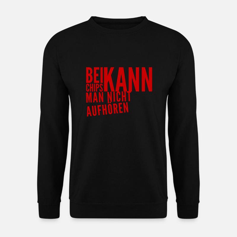 ich steh auf Chips - Unisex Pullover - Schwarz