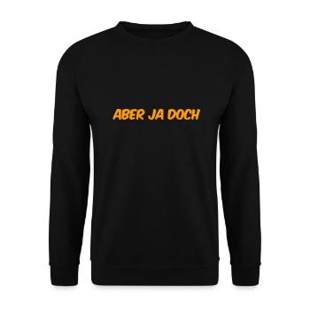 aber ja doch - Unisex Pullover - Schwarz - Vorne - Alina (178cm) & Michal (187cm)