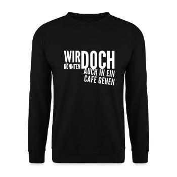 ich will dich kennenlernen - Unisex Pullover - Schwarz - Vorne - Alina (178cm) & Michal (187cm)