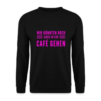 ich möchte dich besser kennenlernen - Unisex Pullover - Schwarz - Vorne - Alina (178cm) & Michal (187cm)