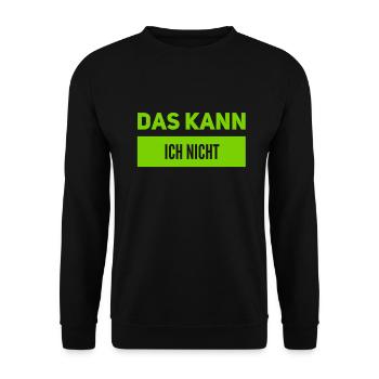 das kann ich nicht - Unisex Pullover - Schwarz - Vorne - Alina (178cm) & Michal (187cm)