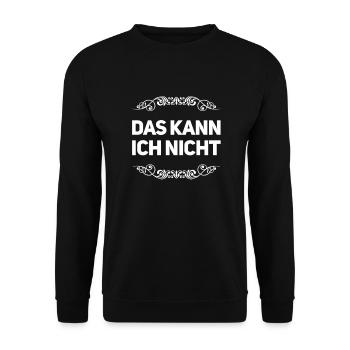 Unvermögen - Unisex Pullover - Schwarz - Vorne - Alina (178cm) & Michal (187cm)