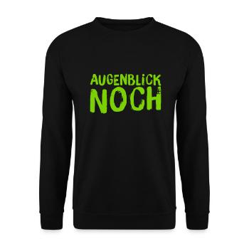 warte kurz - Unisex Pullover - Schwarz - Vorne - Alina (178cm) & Michal (187cm)