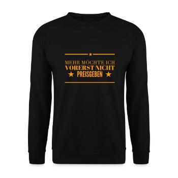 ich sage nicht alles - Unisex Pullover - Schwarz - Vorne - Alina (178cm) & Michal (187cm)
