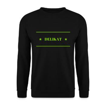 ich bin Feinkost - Unisex Pullover - Schwarz - Vorne - Alina (178cm) & Michal (187cm)