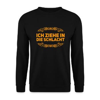 bereit für den Kampf - Unisex Pullover - Schwarz - Vorne - Alina (178cm) & Michal (187cm)
