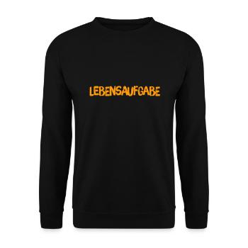 ich habe eine Lebensaufgabe - Unisex Pullover - Schwarz - Vorne - Alina (178cm) & Michal (187cm)