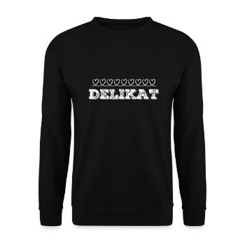 ich bin vorzüglich - Unisex Pullover - Schwarz - Vorne - Alina (178cm) & Michal (187cm)