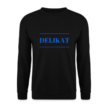 einfach nur delikat - Unisex Pullover - Schwarz - Vorne - Alina (178cm) & Michal (187cm)