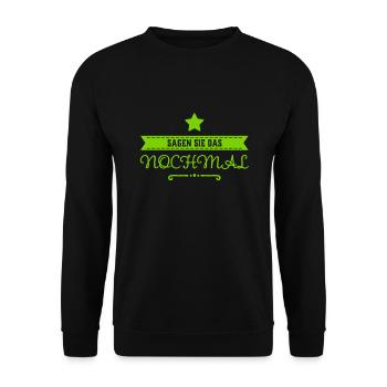 es war nicht zu verstehen - Unisex Pullover - Schwarz - Vorne - Alina (178cm) & Michal (187cm)