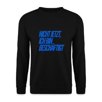 ich bin im Stress - Unisex Pullover - Schwarz - Vorne - Alina (178cm) & Michal (187cm)