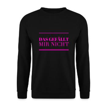 das mag ich nicht - Unisex Pullover - Schwarz - Vorne - Alina (178cm) & Michal (187cm)