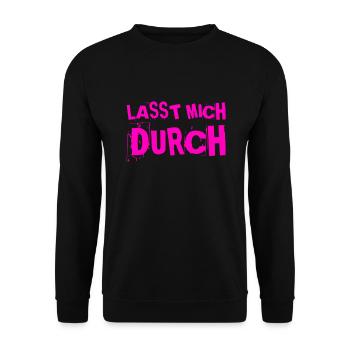 macht den Weg frei - Unisex Pullover - Schwarz - Vorne - Alina (178cm) & Michal (187cm)