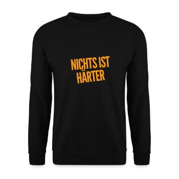 nichts ist härter - Unisex Pullover - Schwarz - Vorne - Alina (178cm) & Michal (187cm)
