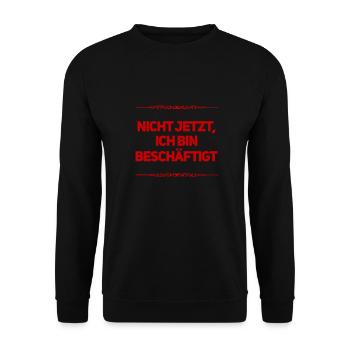 gerade ist schlecht - Unisex Pullover - Schwarz - Vorne - Alina (178cm) & Michal (187cm)