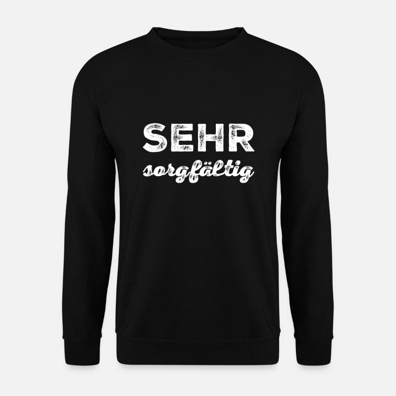 sorgfältig - Unisex Pullover - Schwarz