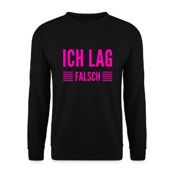 das war ein großer Irrtum - Unisex Pullover - Schwarz - Vorne - Alina (178cm) & Michal (187cm)