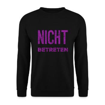 du darfst nicht rein - Unisex Pullover - Schwarz - Vorne - Alina (178cm) & Michal (187cm)