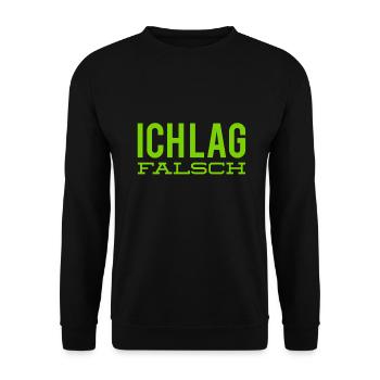 ich lag falsch - Unisex Pullover - Schwarz - Vorne - Alina (178cm) & Michal (187cm)