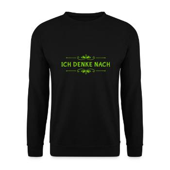 Ich liebe das denken - Unisex Pullover - Schwarz - Vorne - Alina (178cm) & Michal (187cm)