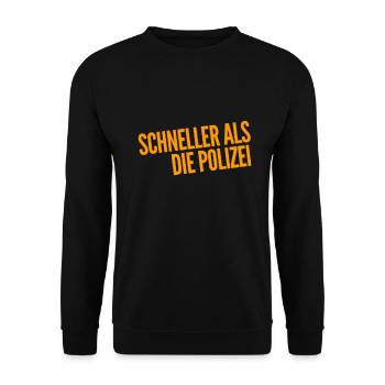 Geschwindigkeit geht immer - Unisex Pullover - Schwarz - Vorne - Alina (178cm) & Michal (187cm)