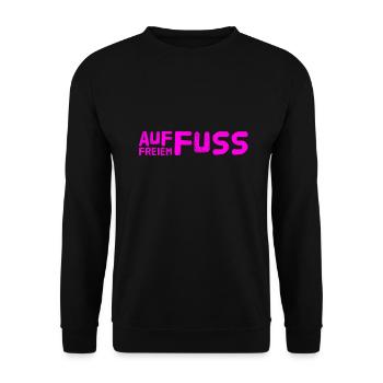 ich bin auf freiem Fuss - Unisex Pullover - Schwarz - Vorne - Alina (178cm) & Michal (187cm)