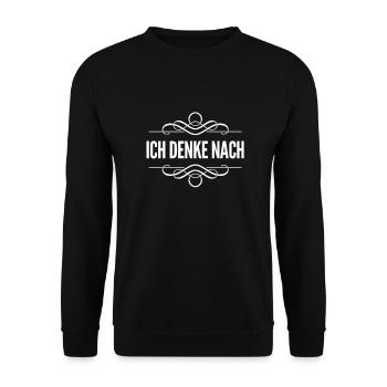 Denken ist mein Ding - Unisex Pullover - Schwarz - Vorne - Alina (178cm) & Michal (187cm)